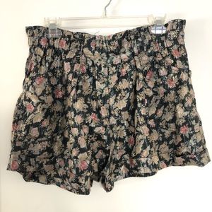 Anthropologie Staring at Stars shiny floral shorts